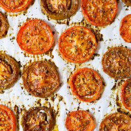 Sweet and Savory Oven Roasted Tomatoes | ASpicyPerspective.com