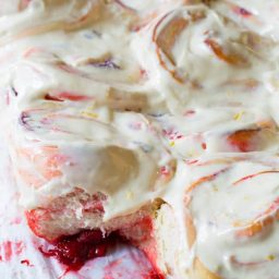 Fluffy Strawberry Sweet Rolls Recipe | ASpicyPerspective.com