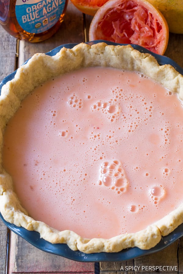 Simple Grapefruit Cream Pie | ASpicyPerspective.com