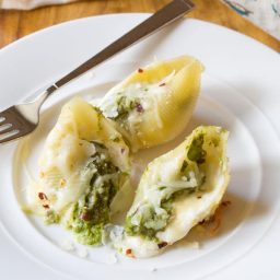 Avocado Pesto Stuffed Shells Recipe | ASpicyPerspective.com
