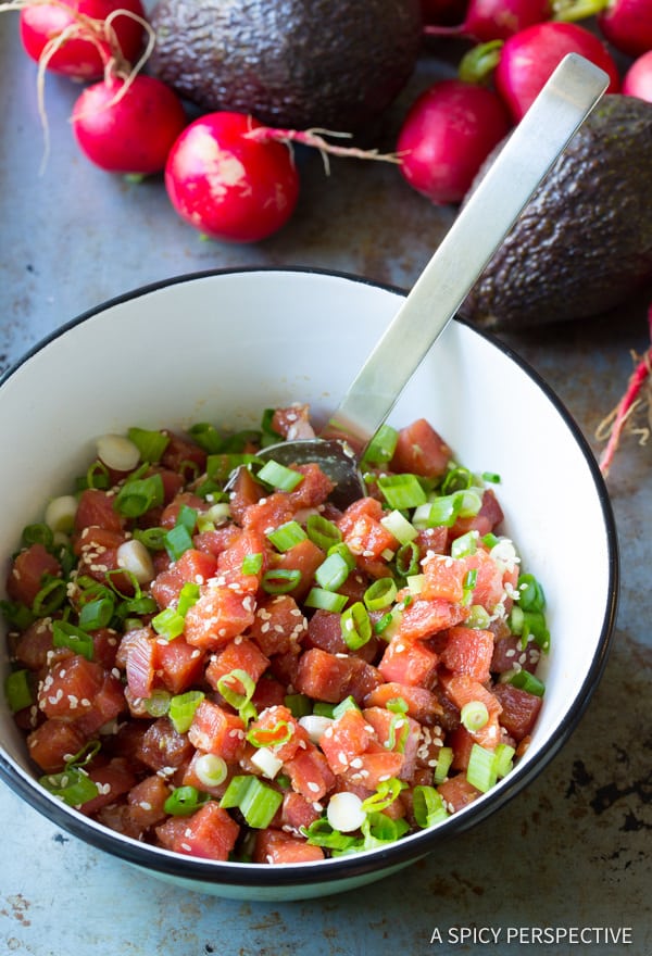 Ahi Poke Bowl Recipe (Video) - A Spicy Perspective