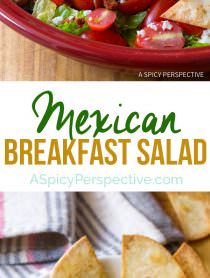 Zesty Mexican Breakfast Salad | ASpicyPerspective.com