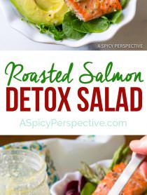 The Best Roasted Salmon Detox Salad Recipe | ASpicyPerspective.com