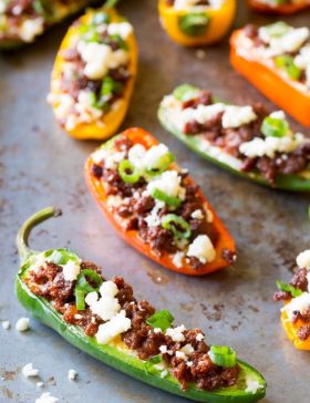 Loaded Stuffed Jalapeños | ASpicyPerspective.com