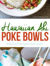 Healthy Hawaiian Ahi Poke Bowl Recipe (Gluten Free)| ASpicyPerspective.com