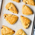 baked scones on tray