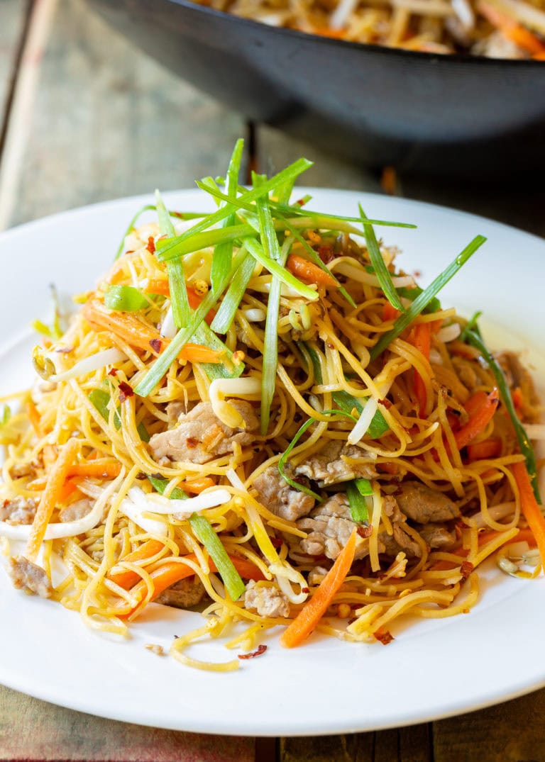 Pork Lo Mein (Cantonese Noodles) A Spicy Perspective