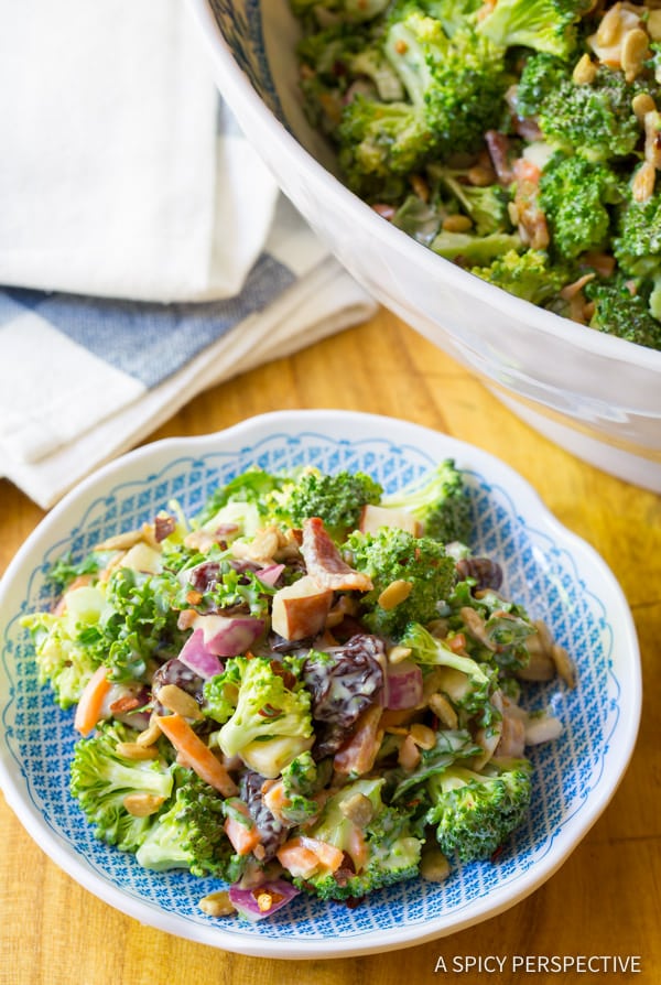 Best Broccoli Salad Recipe | ASpicyPerspective.com