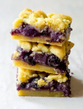 Fresh Gooey Blueberry Bars | ASpicyPerspective.com