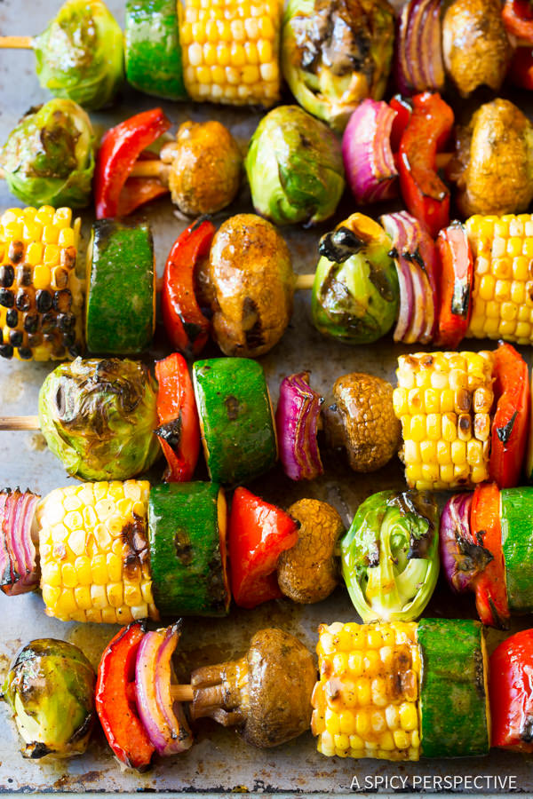Grilled Vegetable Kabobs with Fajita Butter - A Spicy Perspective