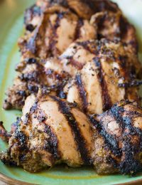 Healthy Jamaican Jerk Chicken Thighs Recipe | ASpicyPerspective.com