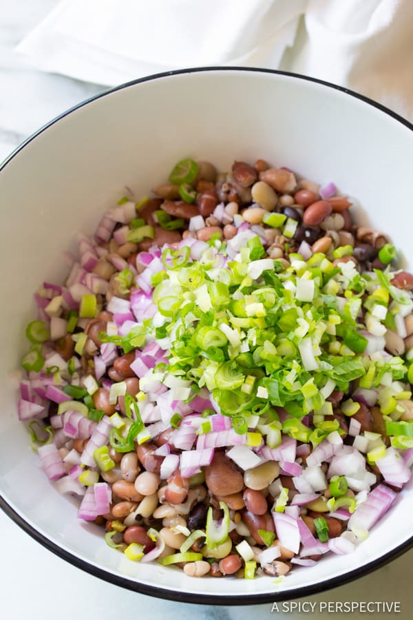 Light 15 Bean Salad Recipe | ASpicyPerspective.com