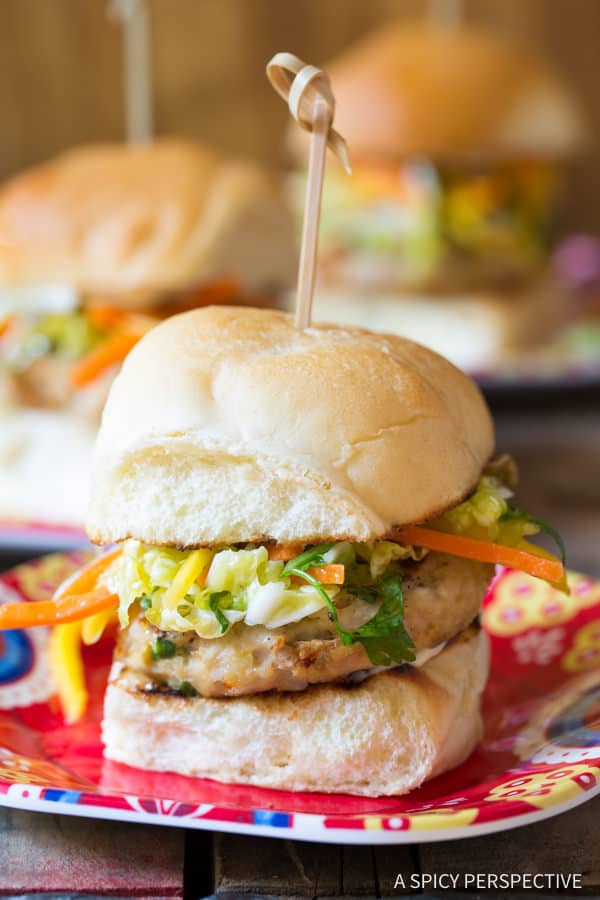 Asian Chicken Sliders with Slaw A Spicy Perspective