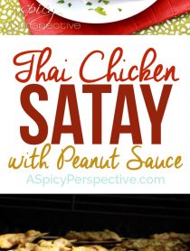 Easy Thai Chicken Satay With Peanut Sauce | ASpicyPerspective.com