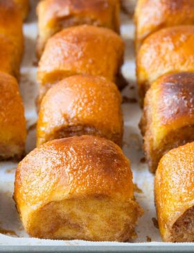 4-Ingredient Cinnamon Toast Buns | ASpicyPerspective.com