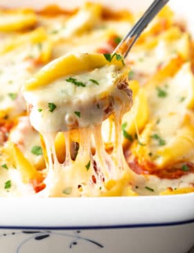 Best Classic Ricotta Stuffed Shells Recipe #ASpicyPerspective #stuffed #shells #ricotta #holiday #italian #comfortfood #pasta #baked #slowcooker #crockpot