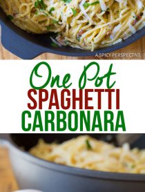 The Ultimate One Pot Spaghetti Carbonara | ASpicyPerspective.com