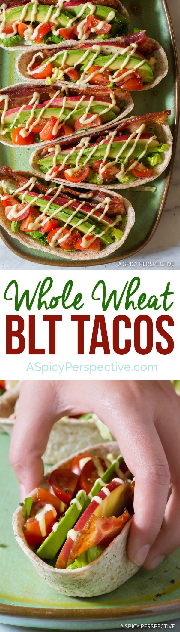 whole wheat blt tacos