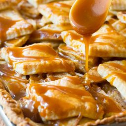The Best Caramel Apple Slab Pie | ASpicyPerspective.com
