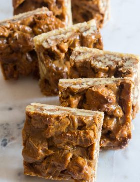 Caramel Pecan Pie Bars | ASpicyPerspective.com