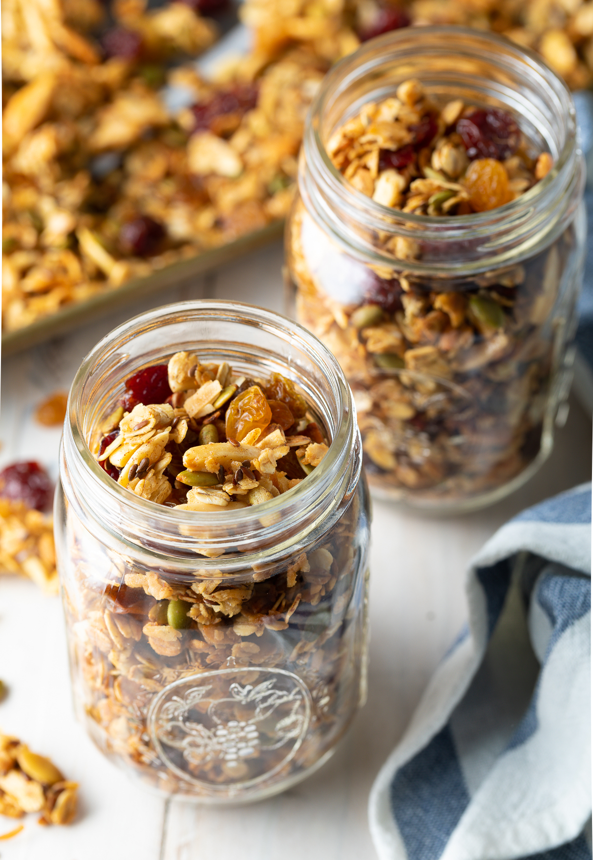 Homemade Granola with dried fruit and nuts