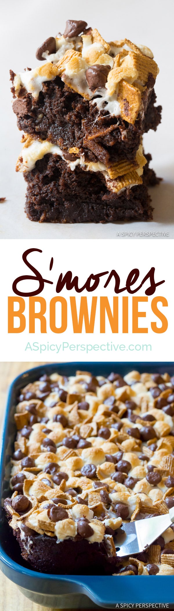 The Ultimate S'mores Brownies | ASpicyPerspective.com