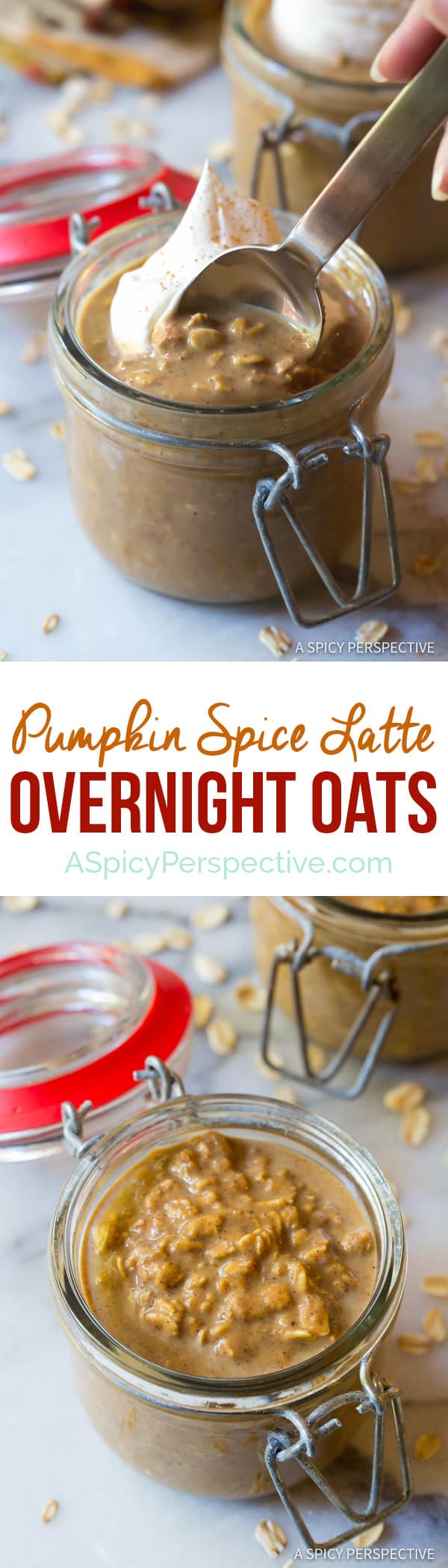 pumpkin spice latte overnight oatmeal