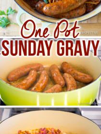 Perfect One Pot Sunday Gravy (In Less Than An Hour!) | ASpicyPerspective.com
