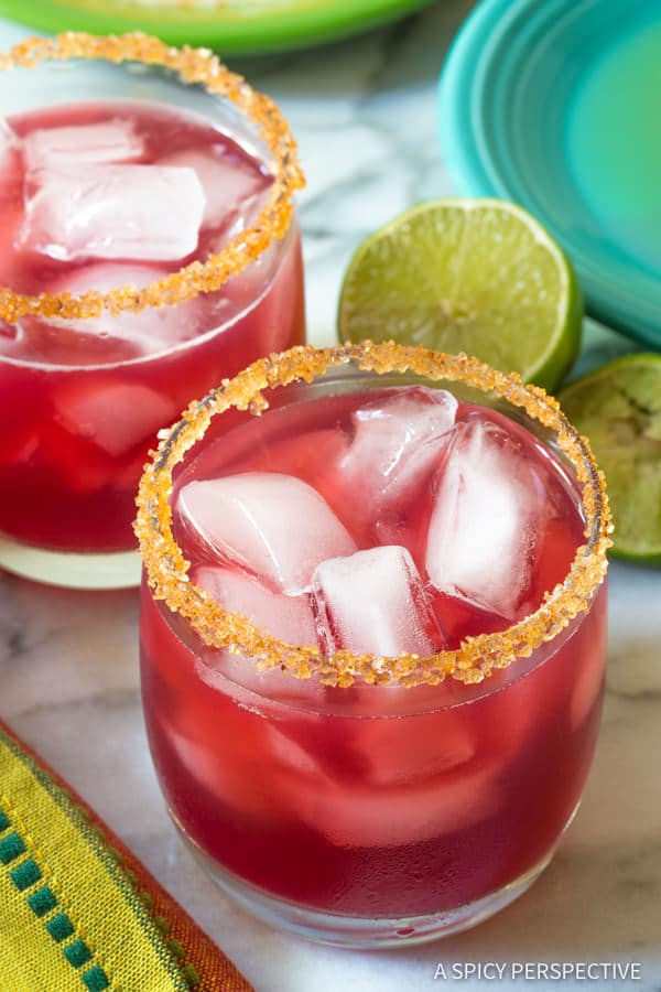 Cranberry Pomegranate Margarita with Spiced Rim A Spicy Perspective
