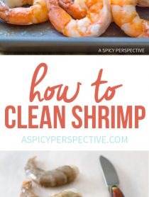 How to Clean Shrimp (Peel and Devein) on ASpicyPerspective.com