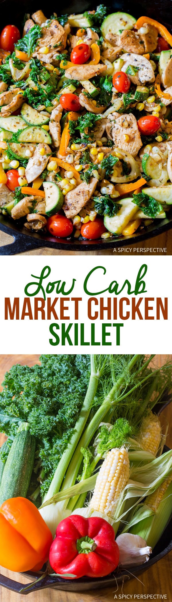 Quick and Easy Low Carb Market Chicken Skillet #healthy