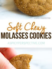 Amazing Soft Chewy Molasses Cookies Recipe | ASpicyPerspective.com
