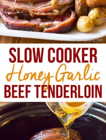 Fabulous Slow Cooker Honey Garlic Beef Tenderloin Recipe | ASpicyPerspective.com #holiday #christmas #crockpot
