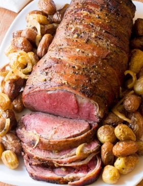 Slow Cooker Honey Garlic Beef Tenderloin Recipe | ASpicyPerspective.com #holiday #christmas #crockpot