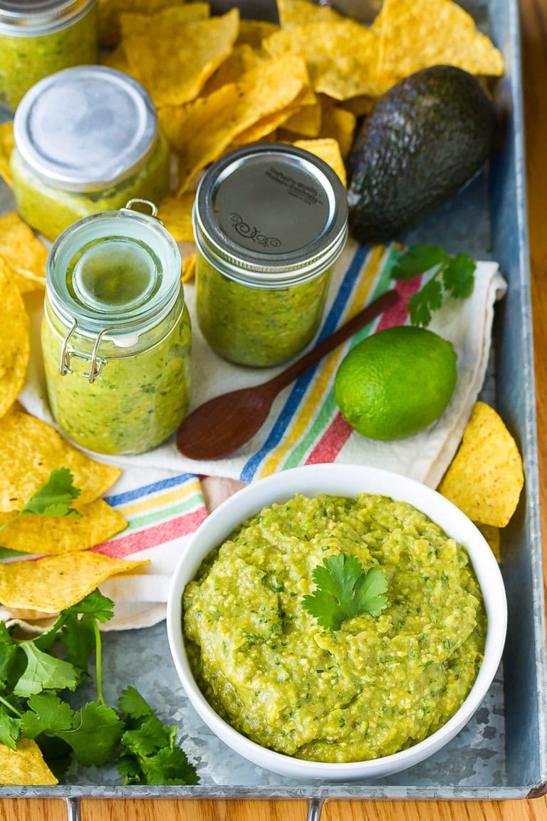 Tomatillo Salsa Verde Recipe with Avocado (Video) A Spicy Perspective