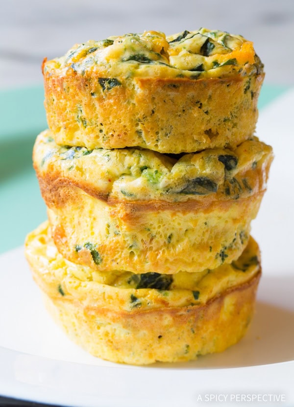 Spinach Scramble Egg Muffins - A Spicy Perspective