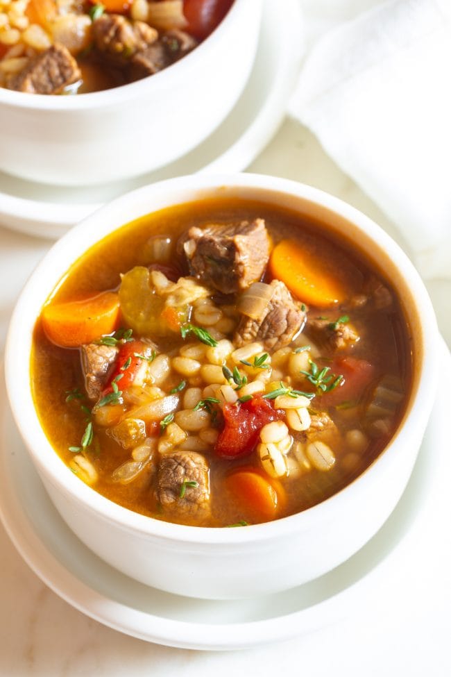 Beef Barley Soup Recipe with Vegetables (VIDEO) A Spicy Perspective