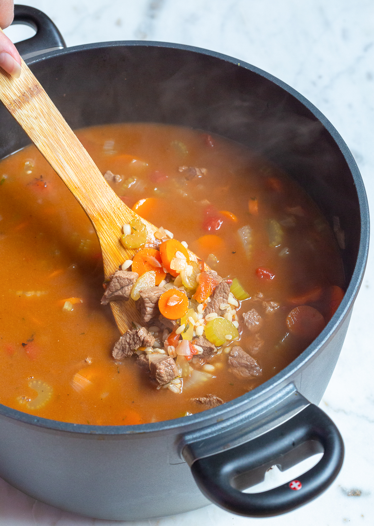 Beef Barley Soup Recipe with Vegetables (VIDEO) - A Spicy Perspective