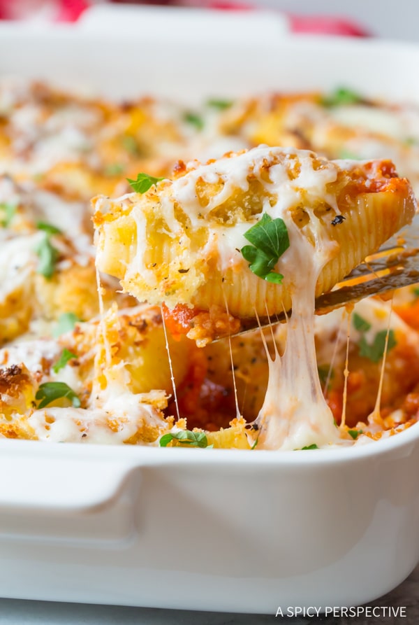 Chicken Parmesan Stuffed Shells