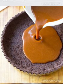 Divine Salted Caramel Chocolate Tart (Gluten Free!) #valentinesday