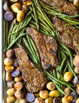Fabulous Balsamic Steak Sheet Pan Dinner