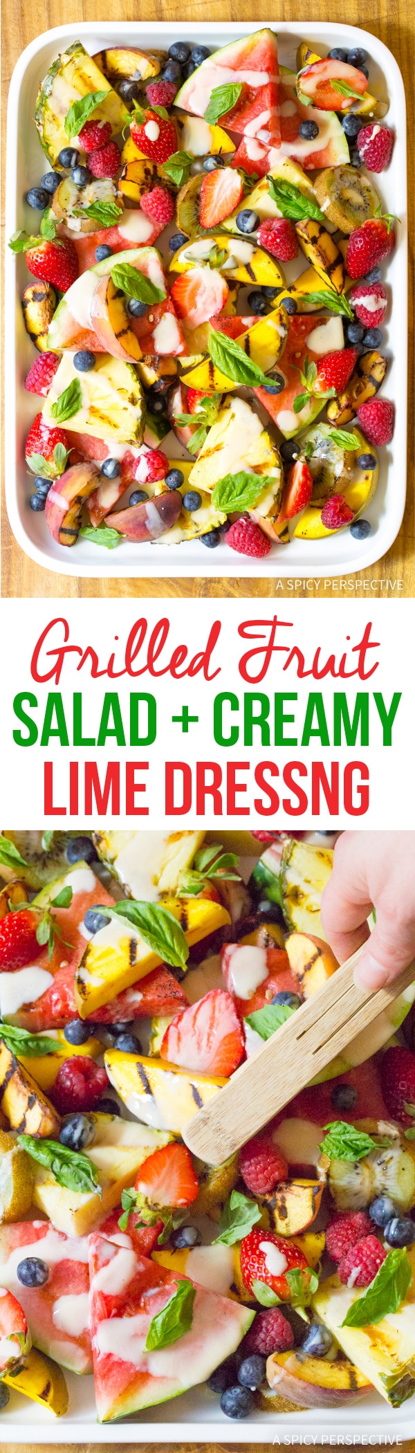 Tangy Grilled Fruit Salad with Creamy Lime Dressing Recipe