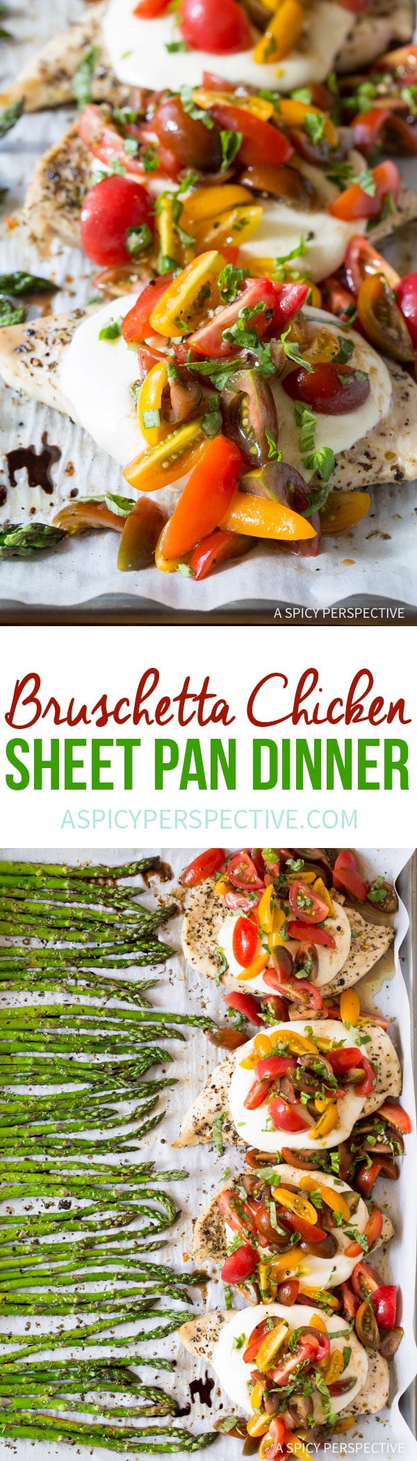 bruschetta chicken sheet pan dinner