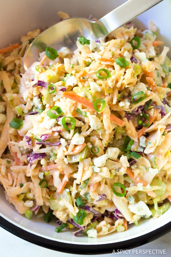 Buffalo Blue Cheese Coleslaw { A Spicy Perspective}