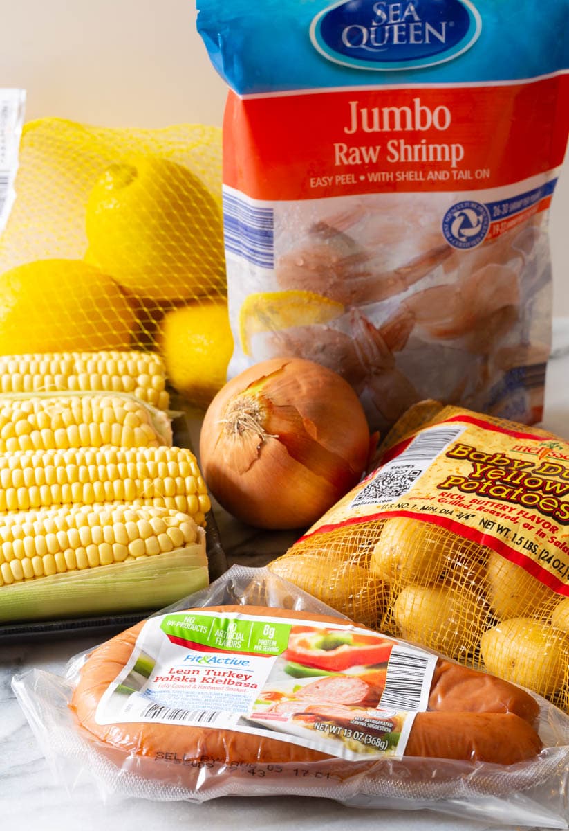 ingredients needed for shrimp boil
