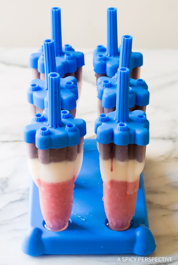 How To Make Boozy Red White & Blueberry Rocket Pops Recipe for 4th of July!