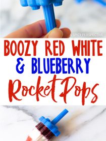 Boozy Red White and Blueberry Rocket Pops Recipe (Homemade Cocktail Popsicles!)