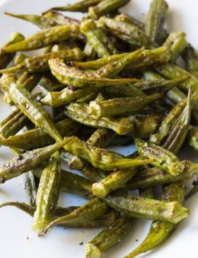 Zesty Roasted Okra Recipe #healthy #vegan #ketogenic
