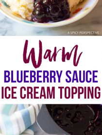 5-Ingredient Warm Blueberry Sauce (Ice Cream Topping)