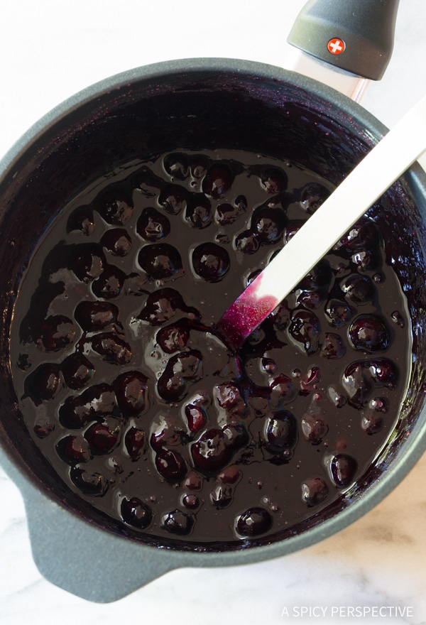 How to Make Warm Blueberry Sauce (Ice Cream Topping)